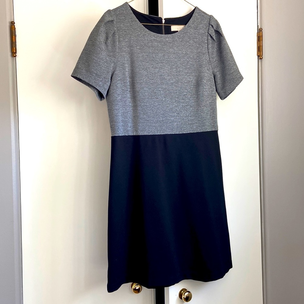 Like-new mixed media Ann Taylor LOFT dress, Size 10